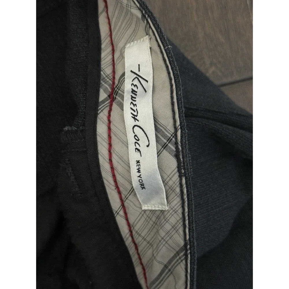 Kenneth Cole New York Mens Dark Grey Dress Pants Size 36X30 Cotton Blend Pockets